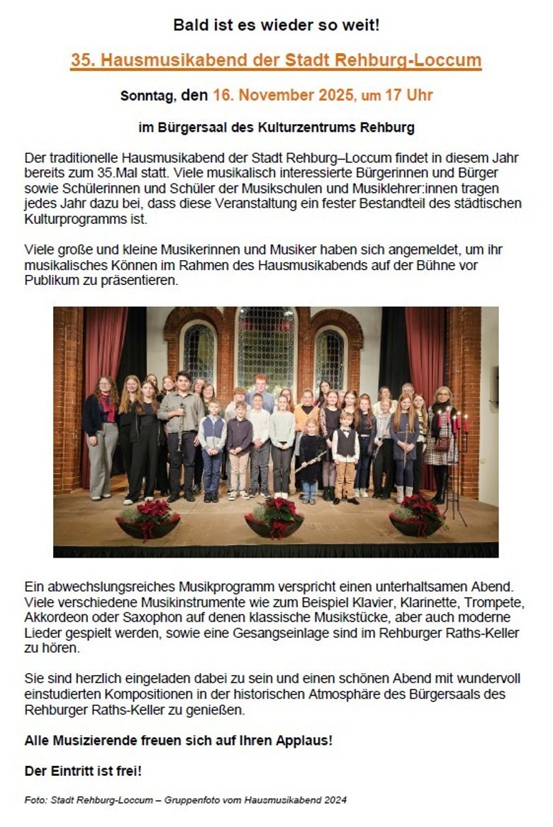 Sie sind herzlich zum Hausmusikabend eingeladen. Sie sind herzlich zum Hausmusikabend eingeladen.