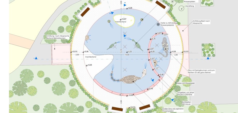 Ein Plan des neuen Babybeckens im Freizeitbad Münchehagen