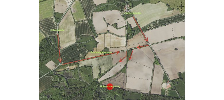 Anfahrt Anfahrtsskizze zur Holzversteigerung