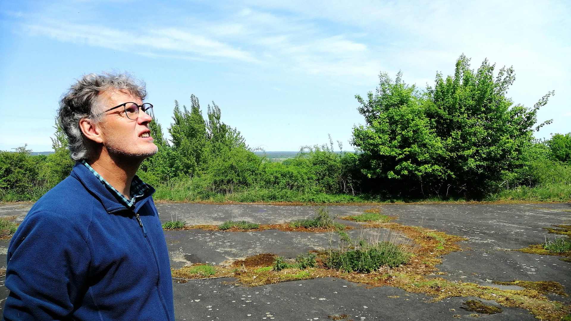 Ortsbürgermeister Markus Richter auf dem Haarberg