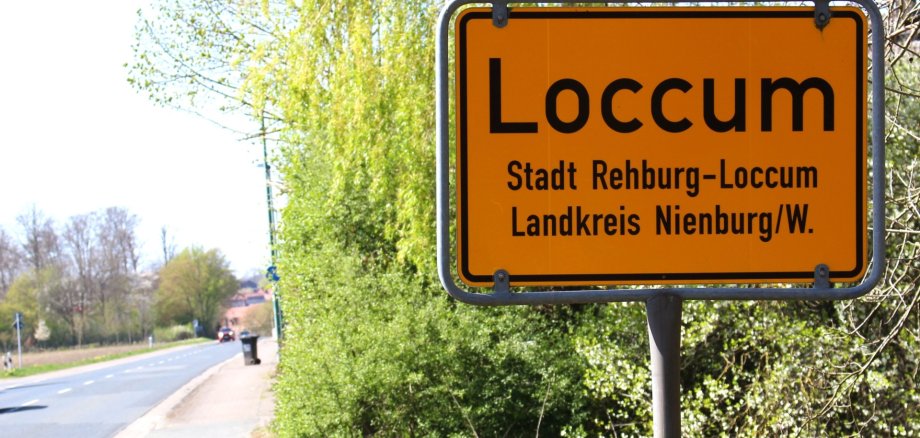 Ortseingangsschild Loccum Ortsschild Loccum
