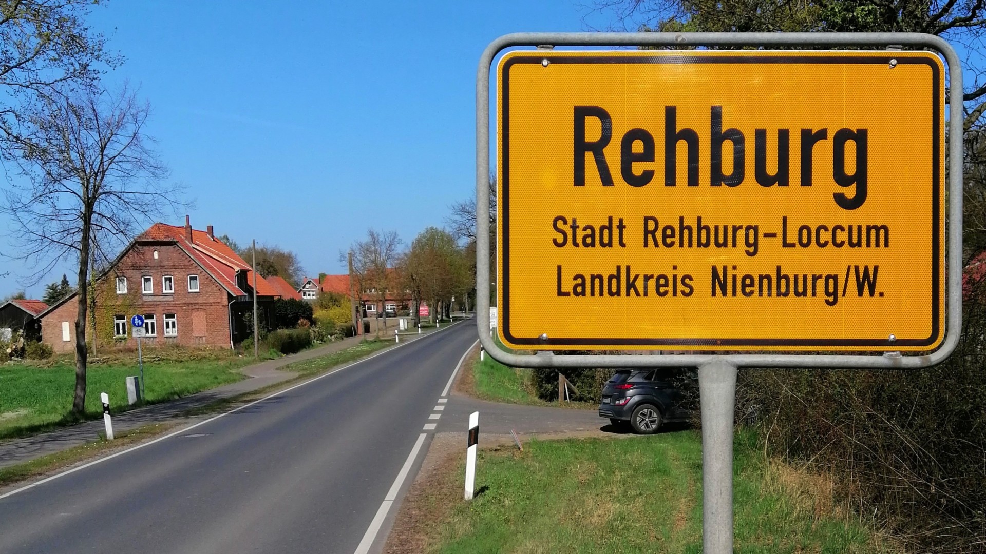 Ortsschild Rehburg 