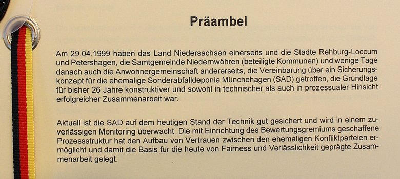 Präambel des unterzeichneten Dokuments