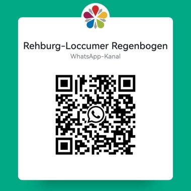 QR Code auf den WhatsApp Kanal der Stadt mit Logo