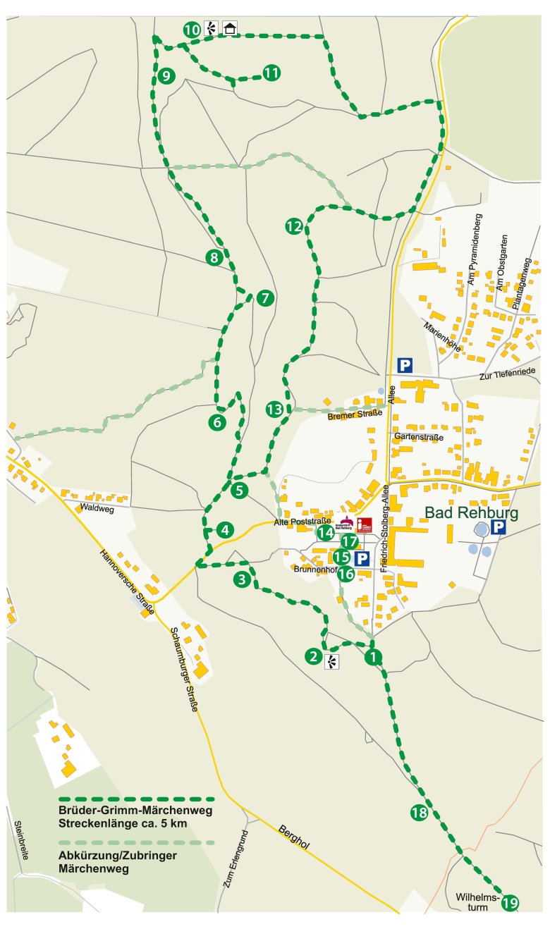 Karte Brüder Grimm Märchenweg 2023