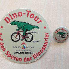 Dino-Tour Pin und Anstecker jeweils 1,00 Euro