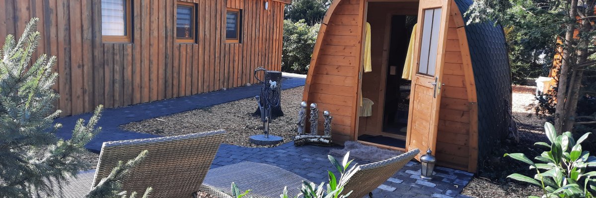 Außenaufnahme vom Ferienhaus Leon mit Sauna