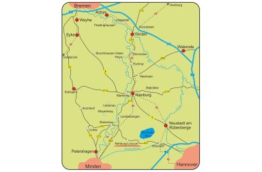 Karte Region Mittelweser