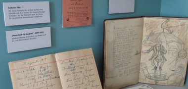 Vitrine in Ausstellung