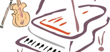 Gezeichnete Musikinstrumente