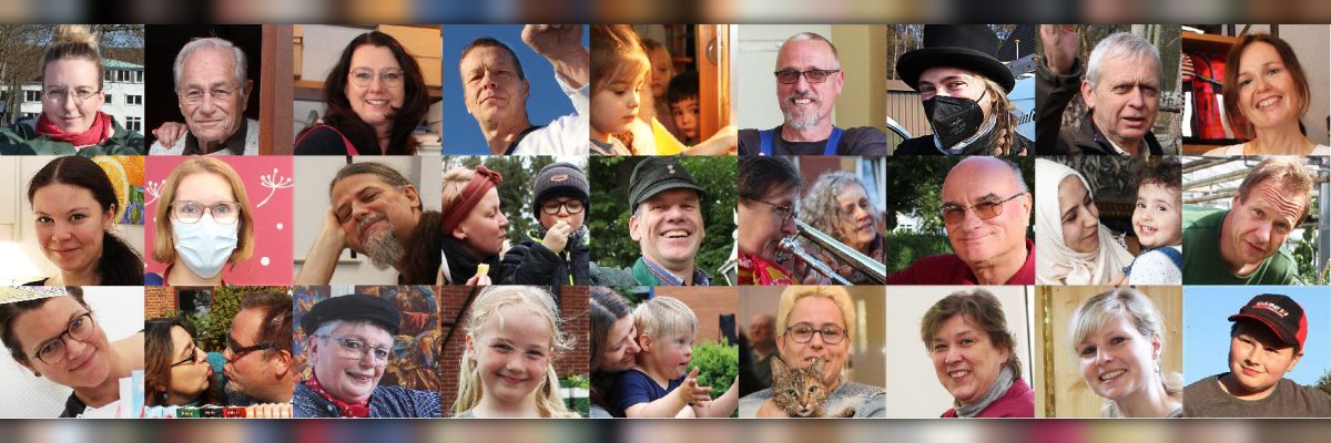 Eine Collage aus Portraits engagierter Bürger