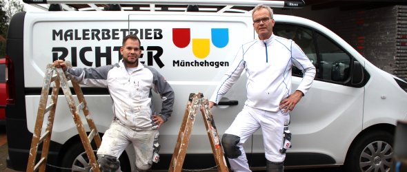 Tolles Team: Marcel Marburger mit seinem Chef Frank Richter