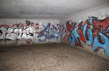 Graffiti im Bunker